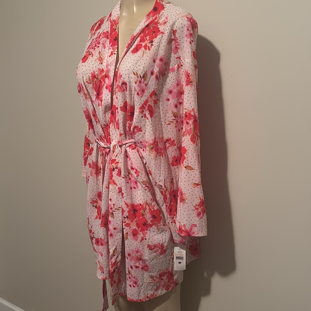 Oscar de la Renta Floral Plus Size Robe size XL - Picture 3 of 5